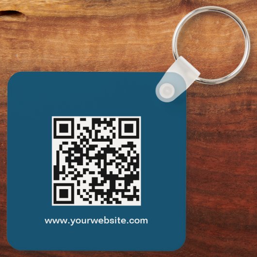 Aangepaste zakelijke Logo QR Code Marketing Sleutelhanger (Achterkant)
