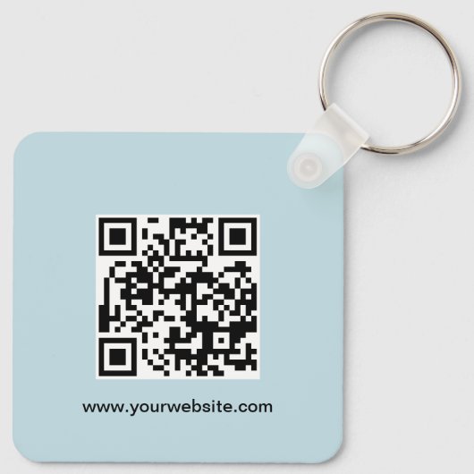 Aangepaste zakelijke Logo QR Code Marketing Sleutelhanger (Achterkant)