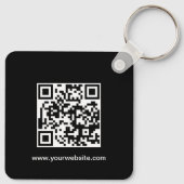 Aangepaste zakelijke Logo QR Code Marketing Sleutelhanger (Achterkant)