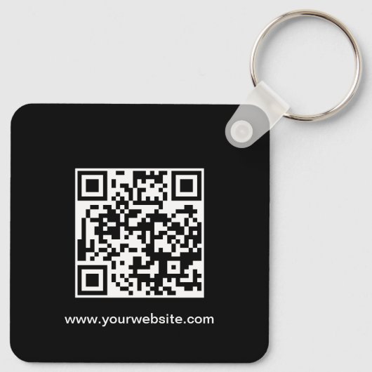 Aangepaste zakelijke Logo QR Code Marketing Sleutelhanger (Achterkant)