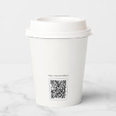 Aangepaste zakelijke logo QR-code merk papieren be Bekers (Achterkant)