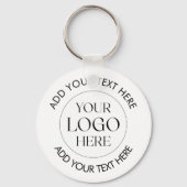 Aangepaste zakelijke logo QR-code modern Sleutelhanger (Voorkant)