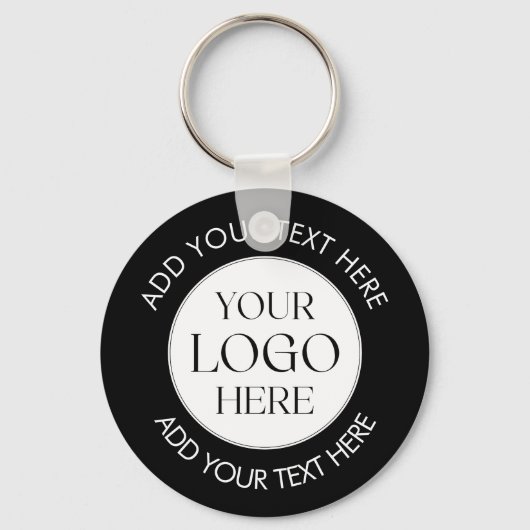 Aangepaste zakelijke logo QR-code modern Sleutelhanger (Voorkant)