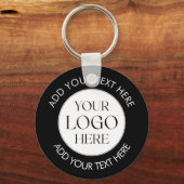 Aangepaste zakelijke logo QR-code modern Sleutelhanger (Voorkant)