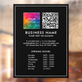 Aangepaste Zakelijke Logo QR Code Openingstijden Raamsticker (Vel 2)