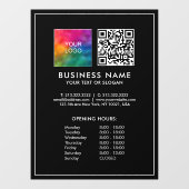 Aangepaste Zakelijke Logo QR Code Openingstijden Raamsticker (Vel)