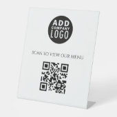 Aangepaste zakelijke Logo QR-code - promotie Reclamebord Met Voetstuk (Voorkant)