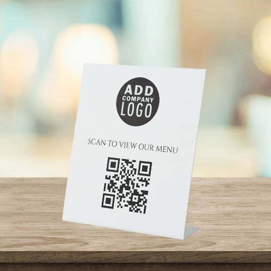Aangepaste zakelijke Logo QR-code - promotie Reclamebord Met Voetstuk