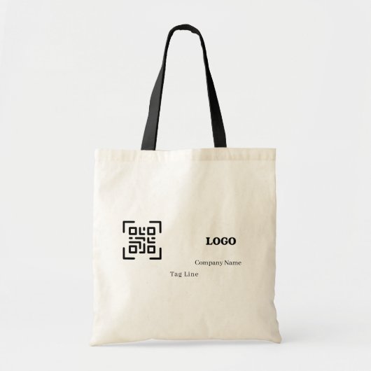 Aangepaste zakelijke logo QR-code promotie Tote Bag (Voorkant)
