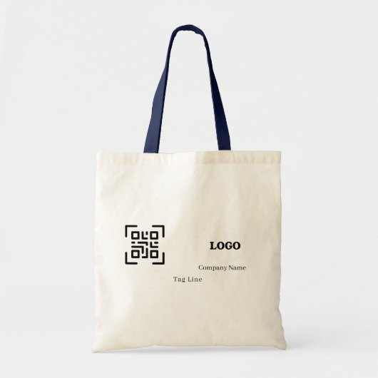 Aangepaste zakelijke logo QR-code promotie Tote Bag (Voorkant)