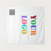 Aangepaste zakelijke Logo QR-code promotiewandtapi Wandkleed (Voorkant (horizontaal))