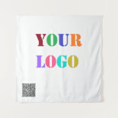 Aangepaste zakelijke Logo QR-code promotiewandtapi Wandkleed (Voorkant)
