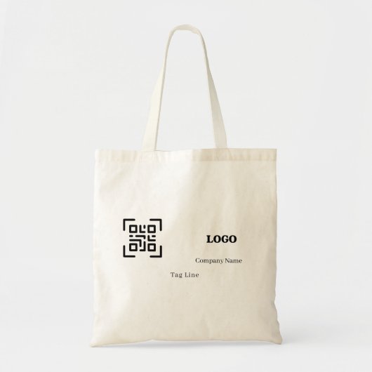 Aangepaste zakelijke logo QR-code promotionele Tote Bag (Voorkant)