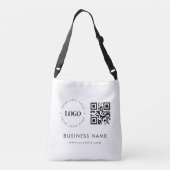 Aangepaste zakelijke Logo QR-code Scannen en tekst Crossbody Tas (Achterkant)