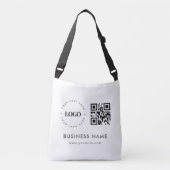 Aangepaste zakelijke Logo QR-code Scannen en tekst Crossbody Tas (Voorkant)