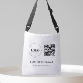 Aangepaste zakelijke Logo QR-code Scannen en tekst Crossbody Tas