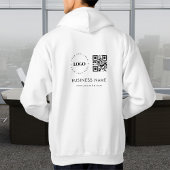 Aangepaste zakelijke Logo QR-code Scannen en tekst Hoodie