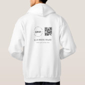 Aangepaste zakelijke Logo QR-code Scannen en tekst Hoodie (Achterkant)