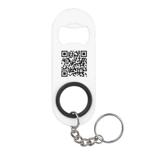 Aangepaste zakelijke Logo QR-code Sjabloon Mini Flessenopener (Achterkant)