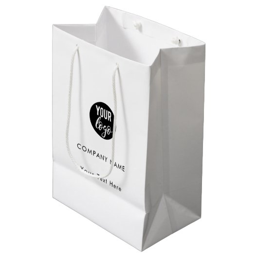 Aangepaste zakelijke Logo QR-code Sociale media Medium Cadeauzakje (Voorkant Gekanteld)