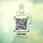 Aangepaste zakelijke Logo QR-code Sociale media Raamsticker (Vel 3)
