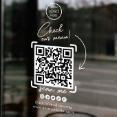 Aangepaste zakelijke Logo QR-code Sociale media Raamsticker