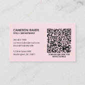 Aangepaste Zakelijke Logo QR Code Sociale Media Ro Visitekaartje (Achterkant)