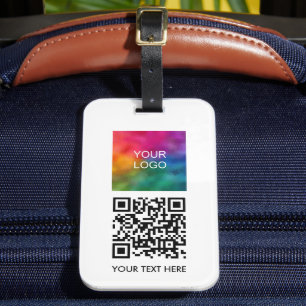 Aangepaste zakelijke Logo QR-code streepjescodenaa Bagagelabel