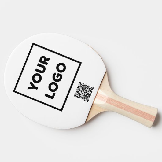 Aangepaste zakelijke Logo QR-code Tafeltennisbatje (Zijkant)