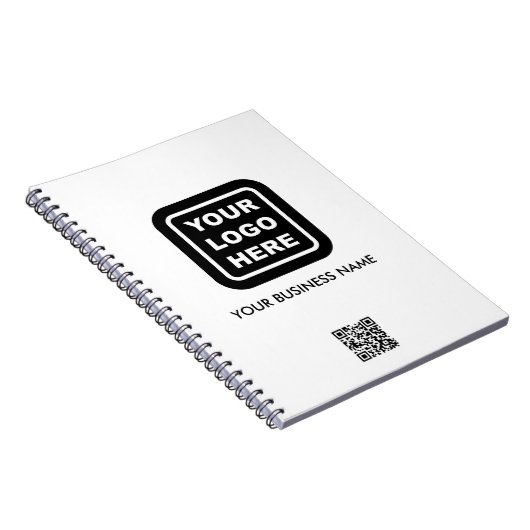 Aangepaste zakelijke logo QR-code tekst promotione Notitieboek (Rechterzijde)