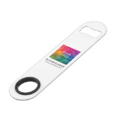 Aangepaste zakelijke Logo QR code URL adres eenvou Speed Flessenopener (Voorkant Gekanteld)