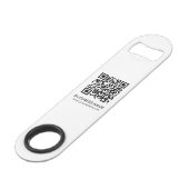 Aangepaste zakelijke Logo QR code URL adres eenvou Speed Flessenopener (Achterkant Gekanteld)