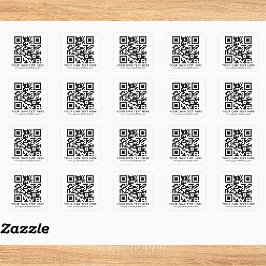 Aangepaste Zakelijke Logo QR Code Vierkante Sticker