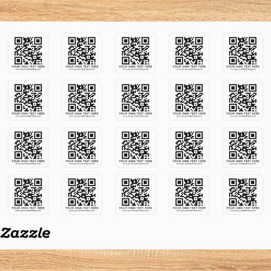 Aangepaste Zakelijke Logo QR Code Vierkante Sticker