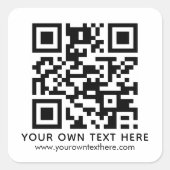 Aangepaste Zakelijke Logo QR Code Vierkante Sticker (Voorkant)