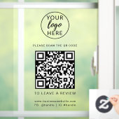 Aangepaste Zakelijke Logo QR Code Winkelgevel Raamsticker (Huis)