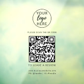 Aangepaste Zakelijke Logo QR Code Winkelgevel Raamsticker (Vel 3)