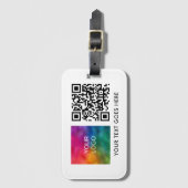 Aangepaste zakelijke Logo QR-codenaam Tekst Bagagelabel (Voorkant (verticaal))