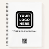 Aangepaste zakelijke Logo QR-tekstpromotie Notitieboek (Voorkant)