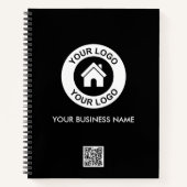 Aangepaste zakelijke Logo QR-tekstpromotie Notitieboek (Voorkant)