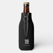Aangepaste zakelijke logo QR-website professioneel Flesjeskoeler (Fles Achterkant)