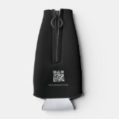 Aangepaste zakelijke logo QR-website professioneel Flesjeskoeler (Achterkant)