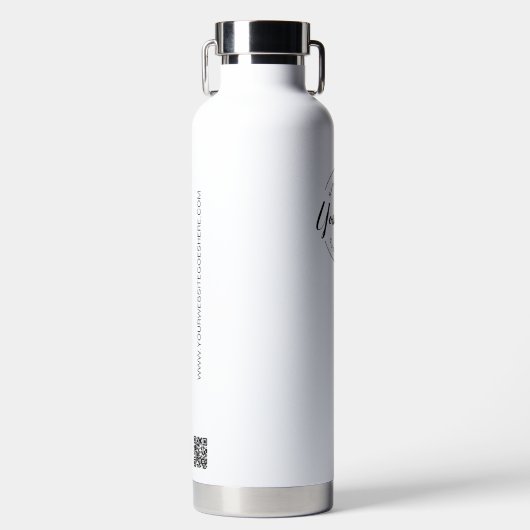 Aangepaste zakelijke logo QR-website professioneel Waterfles (Voorkant)