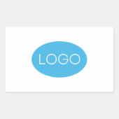 Aangepaste zakelijke Logo Rechthoekige Sticker (Voorkant)