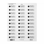 Aangepaste zakelijke Logo Return-adreslabel Sjablo Etiket (Full Sheet)