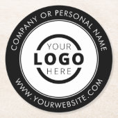 Aangepaste zakelijke Logo Ronde Kartonnen Onderzetter (Voorkant)