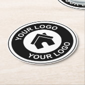 Aangepaste zakelijke Logo Ronde Kartonnen Onderzetter (Gebogen)