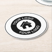 Aangepaste zakelijke Logo Ronde Kartonnen Onderzetter (Gebogen)