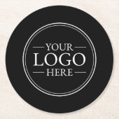 Aangepaste zakelijke Logo Ronde Kartonnen Onderzetter (Voorkant)