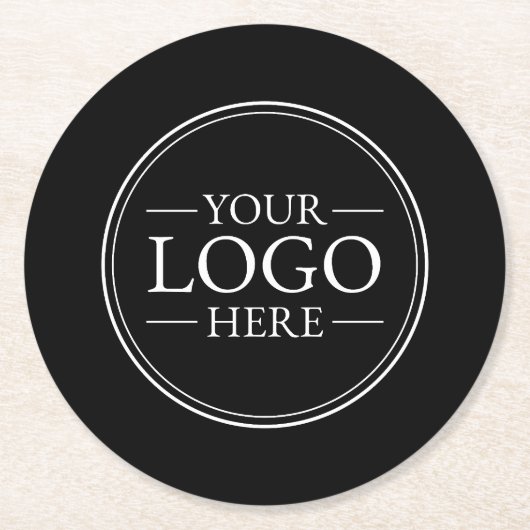 Aangepaste zakelijke Logo Ronde Kartonnen Onderzetter (Voorkant)